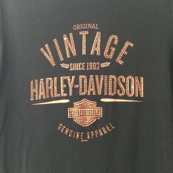 Harley-Davidson Shirt Top Women’s Size Large Black Orange Richmond Va Vintage - Picture 3 of 12